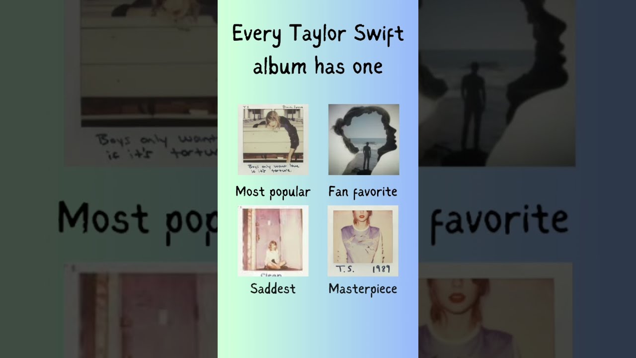 Every Taylor Swift Album Has One 1989 Edition Music Taylorswift Clean