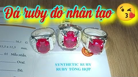 Ruby nhân tạo đỏ huyết rất đẹp 😍 1.868k 2.168k 1 chiếc nhẫn bạc nam có giấy kiểm định kèm theo