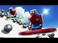 LEGO SNOWBOARDERS OUTRUN AVALANCHE! - Brick Rigs Multiplayer Gameplay - Lego Avalanche Survival