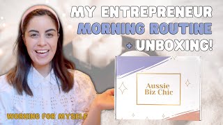 Chill Entrepreneur Morning Routine Working for Myself + Unboxing my Business Box by Aussie Biz Chic 478 views 3 years ago 15 minutes
