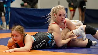 U17 S. Saari (FIN) vs E. Vislapu (EST) 65kg. Youth girls freestyle ...