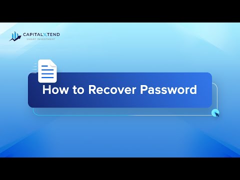 How to Reset Password | CapitalXtend