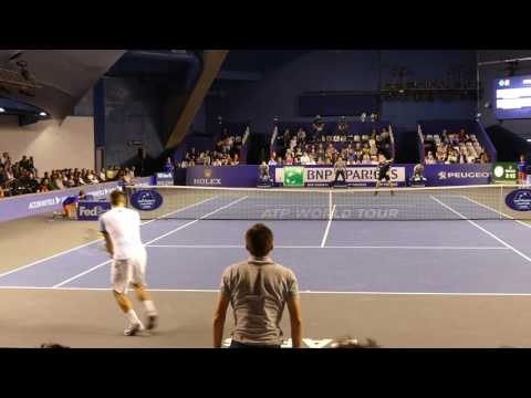 Wawrinka vs Troicki - Court Level View 2015 HD
