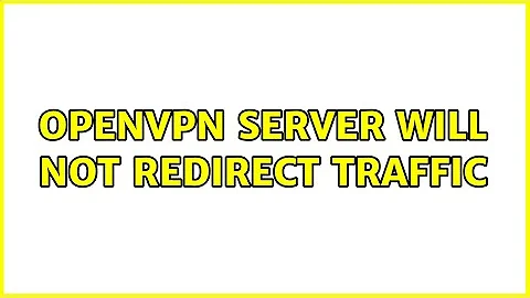 OpenVPN server will not redirect traffic (4 Solutions!!)