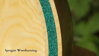 Woodturning - Hickory with Malachite and Osmo Clear Extra Thin Review Turned in Real Time