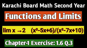 Ex 1.6 Q.3 | Calculus | maths in English | class 12 math | Functions and Limits | Karachi board