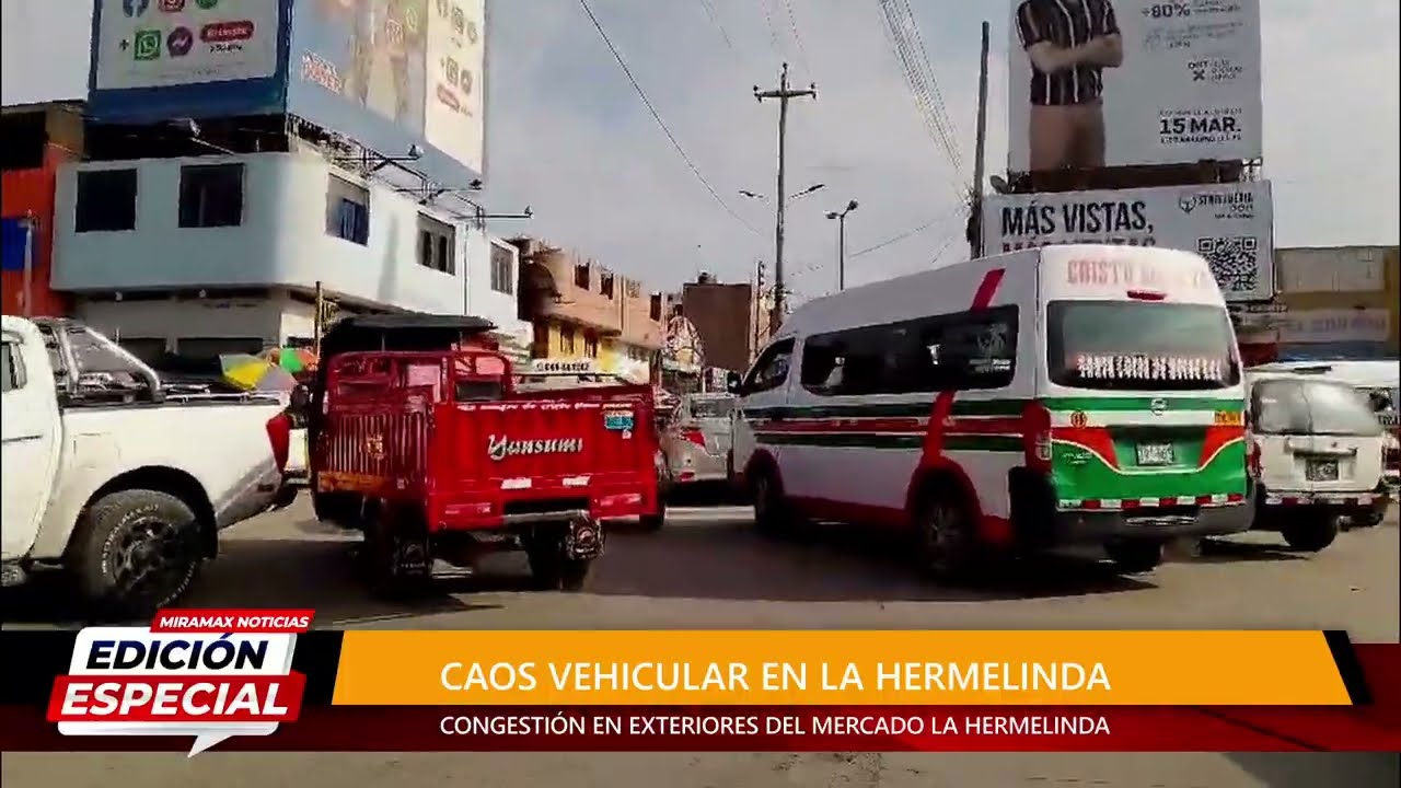 Caos vehicular en La Hermelinda