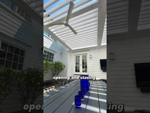 Louvered roof motorized