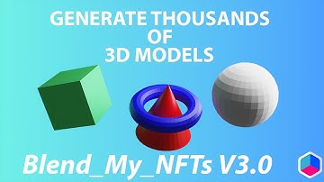 Generate Thousands of 3D Models with Blend_My_NFTs V3.0 | Blender Add-On