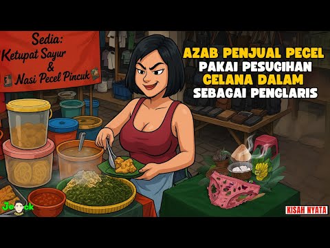 AZAB PENJUAL PECEL PAKAI PESUGIHAN CELANA DALAM SEBAGAI PENGLARIS DAGANGAN ANIMASI AZAB