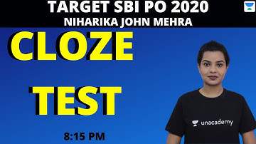 Target SBI PO 2020 || Cloze Test || by Niharika John Mehra