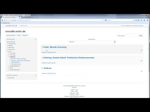 moodle.evhn.de Kurseinschreibung für Studierende / 