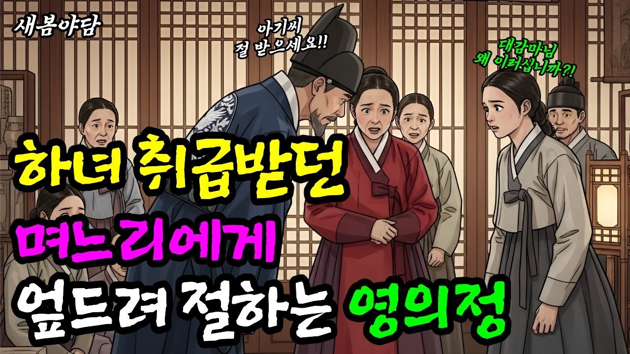 시어머니에게 하녀 취급 받는 며느리에게 엎드려 절하는 영의정 ㅣ 야담·민담·전설·설화·옛날이야기