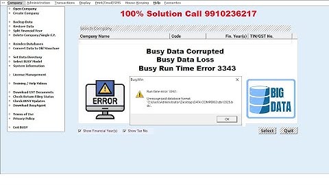 How To Repair And Recover Busy Software Data (100% Working ) #busy software No: 9910236217
