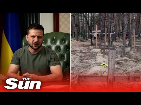 ‘Mass grave with 440 bodies’ discovered in city liberated from Russian control says Zelenskyy