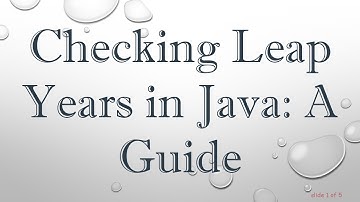 Checking Leap Years in Java: A Guide