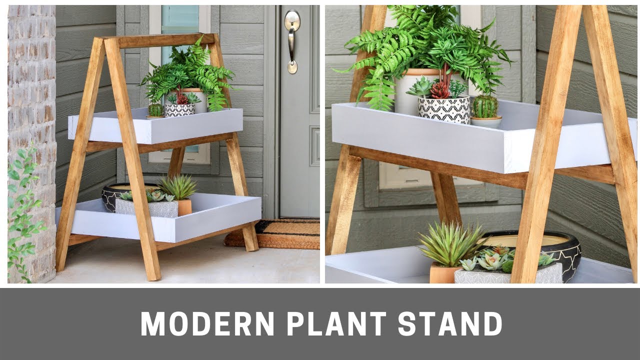 Featured image of post A Frame Ladder Plant Stand / Cement can also be used for a diy plant stand with a copper base to support it.