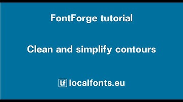 FontForge. Clean and simplify contours