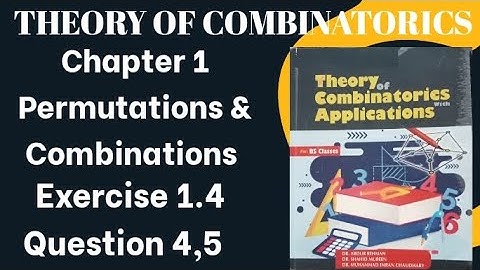 Theory of Combinatorics by Dr. Abdur Rehman || chapter 1 exercise 1.4 question 4,5 @bsnotes1140