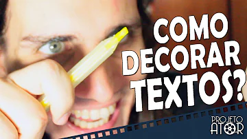 Como fazer para decorar texto de teatro?
