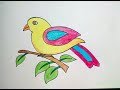 How to draw bird for kids || bird drawing for kids step by step || kids drawing