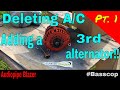 Deleting A/C and installing a 3rd alternator on the Audiopipe Blazer Pt. 1