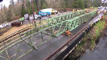 Temporary Bailey Bridge installation - March, 2014