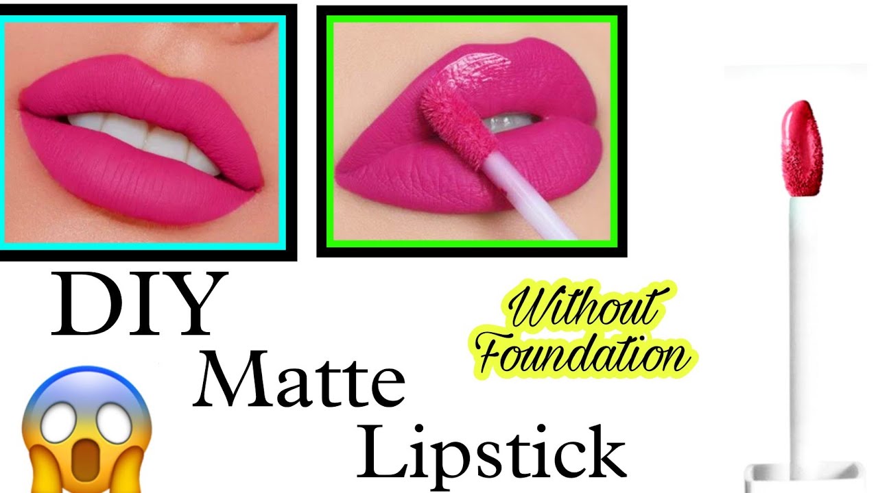 How to make Matte Liquid Lipstick at home Pink colour liquid lipstick Homemade matte