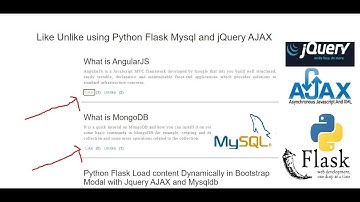 Like Unlike using Python Flask Mysql and jQuery AJAX