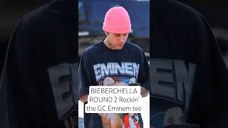 BIEBERCHELLA ROUND 2 Rockin' the GC Eminem tee #justinbieber #hailey #eminem