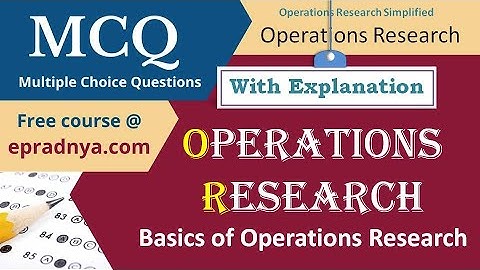Basics of Operations Research MCQ | Quantitative Techniques MCQ