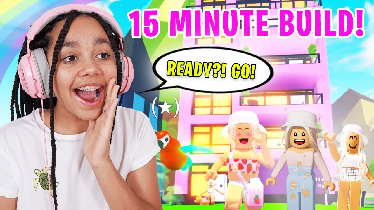 15 Minute Build Challenge With My Friends In Adopt Me Roblox Youtube - roblox adopt me youtube