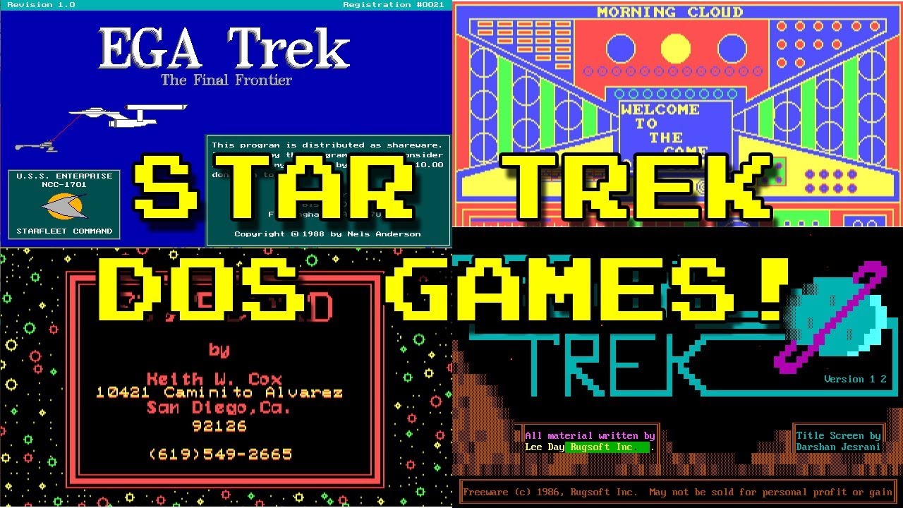 Star Trek DOS Shareware games from Public Brand Software YouTube