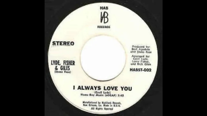 Lyde, Fisher & Giles ~ I'll Always Love You