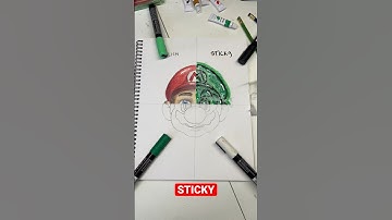 One Drawing, But 4 Different Styles Pt. 2 (#shorts) #mario