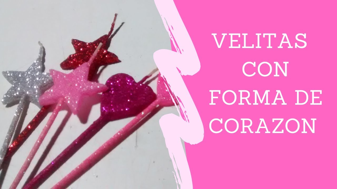 Como hacer velas  con forma de corazón y estrella