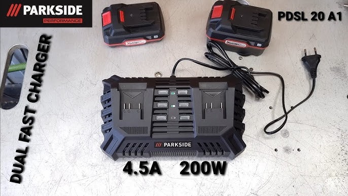 Parkside 20v 2AH / 4AH Li-Ion Battery - Single / Double Fast Charger *X20v  Team* 