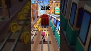 Evolution Of Subway Surfers 😢 #subwaysurfers #evolution #nostalgia #shorts #youtubeshorts