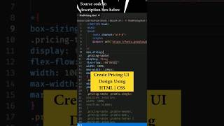 Create Pricing UI Design Using HTML | CSS