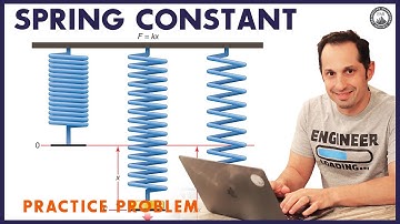 FE Civil Exam Practice Problem | SPRING CONSTANT
