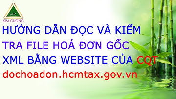 MRKC_Hướng dẫn đọc và kiểm tra hoá đơn điện tử XML bằng website của cục thuế Hồ Chí Minh