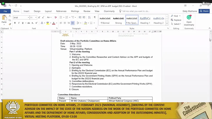 Portfolio Committee on Home Affairs, 21 February 2023