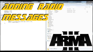 ARMA 3 Editor - Creating SideRadio Messages