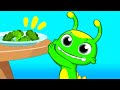 🍎🍊🍋 Groovy el Marciano dibujos animados | Groovy enseña a los niños a comer verduras saludables