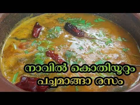 പച്ചമാങ്ങാ രസം എങ്ങനെ തയ്യാറാക്കാം|How to make Raw mango Rasam in Malayalam recipes|sadhya special