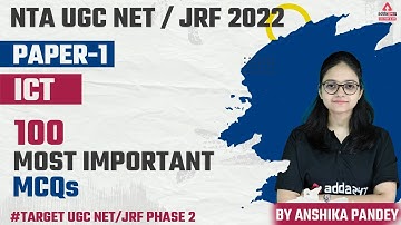 UGC NET ICT 100 MCQs Questions | ICT Questions For UGC NET Exam 2022 | By Anshika Pandey