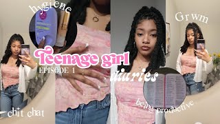 TEENAGE GIRL diaries ♡ 001: Grwm,school vlog,friends,etc.