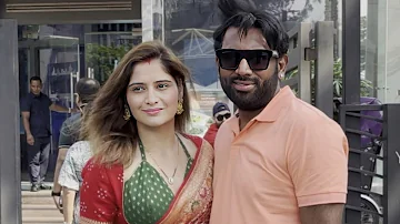 Aarti Singh Glowing After Marriage Newlyweds Aarti Singh and Dipak Chauhan First Public Appearance