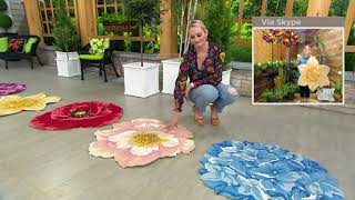 Plow & Hearth Floral Shaped Throw Rug on QVC