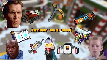 The power of *Legendary Weapons* in Build and Shoot (Blockman GO) [My first Blockman go video!]